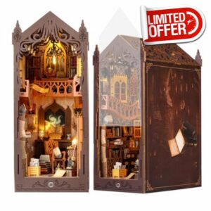 3D Book Nook Model Kit with Dust Cover & Sensor Light