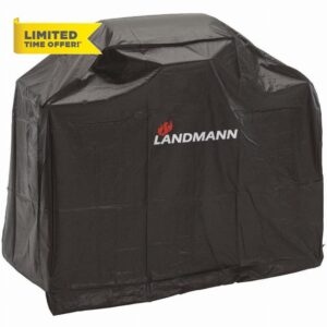 AMK® Landmann Protective BBQ Grill Storage Cover Wipe Clean Black PVC Width 130cm Chef Series for Barbecue