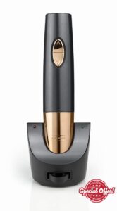 Cuisinart Rechargeable Automatic Wine Opener With Vacuum Sealer | Midnight Grey | CWO50U Midnight Grey & Copper 16.5 x 12 x 31.5 centimetres