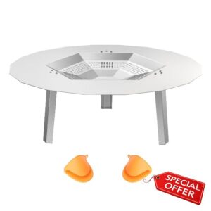 BBQ PLUS 19.5" Heat Deflector Replacement for Bonfire 19.5" Stove Fire Pit