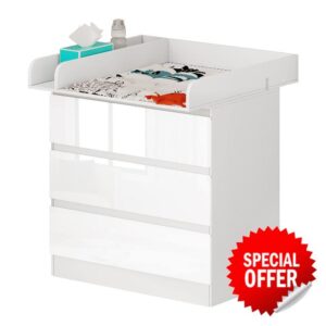 WOLTU Baby Changing Unit with 3 Drawers