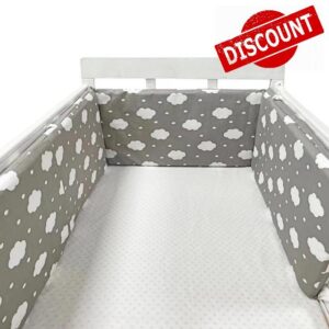 Aocase Baby Cot Bumper Bed Bumper One Piece Anti Collision Bed Bumper for Children Soft and Comfortable Edge Protection Baby Cot Bumper