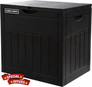 Olsen & Smith 126L Capacity Outdoor Garden Plastic Storage Box Small Balcony Furniture - Lockable with Padlock Lock
