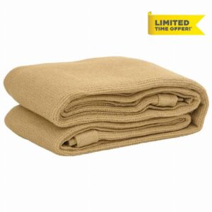 idaXL HDPE Tent Carpet 400x400cm - Sand Color