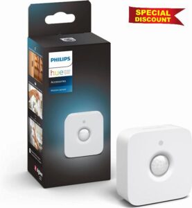 Philips Hue Indoor Motion Sensor with Wireless Control. Smart Lighting Accessory