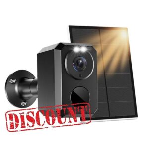BEENOZO 2K Outdoor WiFi Surveillance Camera with Rechargeable Battery and Solar Panel