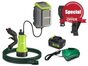 VEATON Cordless Submersible Water Pump with 18V 4.0Ah Battery