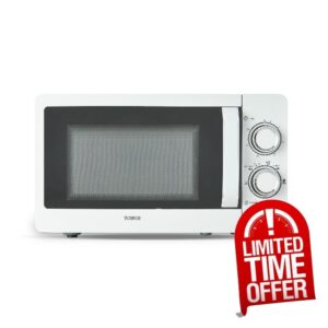 Tower T24042WHT Manual Microwave with Sleek Mirror Door