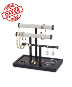 Umbra Hanging Jewelry Organizer Tiered Tabletop Countertop Standing Necklace Holder Display