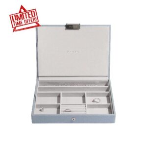 Stackers Dusky Blue Classic Medium Jewellery Box Lid