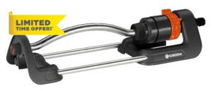 Gardena Aqua S oscillating sprinkler: Lawn sprinkler for watering areas of 90–220 m²