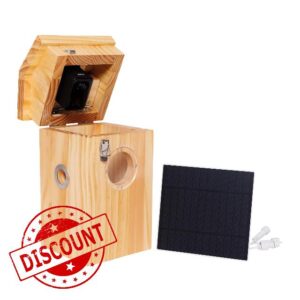 Solar-Powered Smart Bird Box with HD Camera - Weatherproof AI Bird Recognition Technology | Night Vision