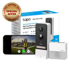 Tapo 2K 5MP Smart Wireless Security Camera Doorbell