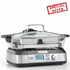 Cuisinart Professional Glass Steamer | 5L Capacity | Stainless Steel | STM1000U