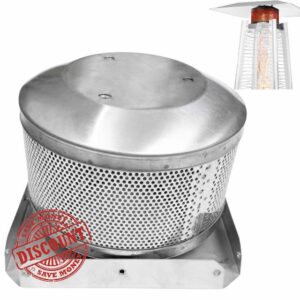 Patio Heater Burning Net Emitter Screen and Base 4-Sided Pyramid Heater Replacement Parts Emitter Screen Replacement for Patio Glass Tube Propane Heater Top(Burning Net and Base)