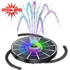 AISITIN 4W LED Solar Fountain with Remote Control