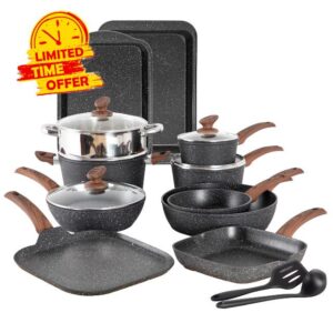 Kitchen Academy Non-Stick Pots and Pans Set