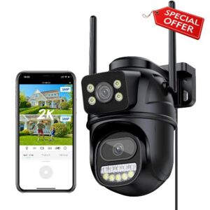 2.5K/6MP Dual Lens Outdoor Security Camera