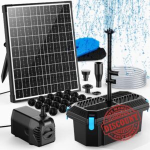 POPOSOAP Solar Pond Filter with Fountain Pump