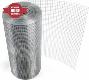 FENCETEXX Welded Wire Mesh 1"x1" Square Galvanised Fence 15/30m Rabbit Hutch Chicken Run Coop Pet (900mm x 30 Metre)