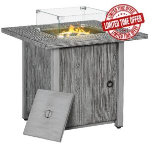 Outsunny Propane Gas Fire Pit Table for Garden