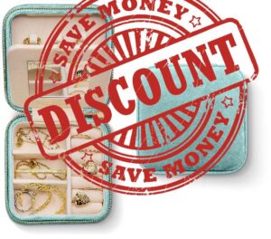 Benevolence LA Jewellery Box for Women | Travel Jewellery Box | Small Jewellery Case Organiser | Velvet Jewellery Organiser | Earring Organiser Box with Mirror - Cya