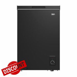 SIA SCF100BLE Freestanding 99L Black Chest Freezer With Wire Basket