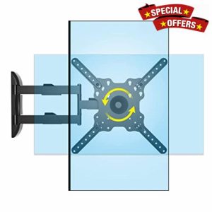 HILLPORT TV Wall Bracket 32-50 Inch 360° Rotate Tilting Swivel TV Mount for Wall for Vertical TV Screens and Large Monitor up to 19.8 kg