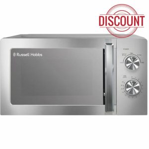 Russell Hobbs Stainless Steel Microwave 20 Litre 800W Solo Manual with 5 Power Levels