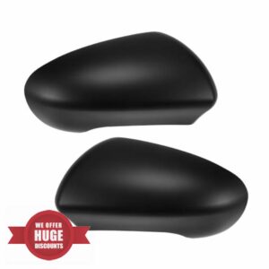 X AUTOHAUX Pair Car Rear View Driver Passenger Side Mirror Cover Cap Replacement Matte Black for Nissan Qashqai J10 2007-2014 Mirror Guard Covers Exterior Trims