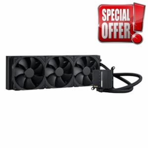 ProArt LC 420 All-in-one CPU Liquid Cooler with Illuminated System Status Meter and Three Noctua NF-A14 industrialPPC-2000 PWM 140mm Radiator Fans