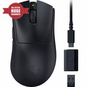 Razer DeathAdder V3 HyperSpeed - Ultra lightweight wireless ergonomic e-sports gaming mouse with 26K DPI (55g light