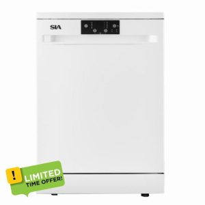 SIA SFSD6013W 60cm White Freestanding Dishwasher
