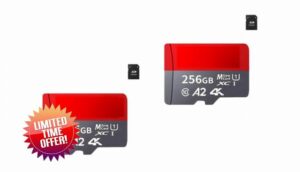 2-Pack- 256GB MicroSD card + SD adapte