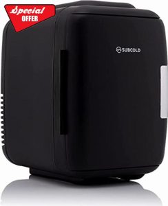 Subcold Classic4 Mini Fridge - Cooler & Warmer | 4 Litre/6 Cans | AC+USB | Portable Small Fridge for Skincare