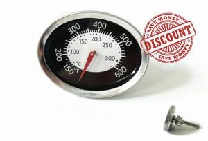 SafBbcue 60070 Oval Temperature Gauge for Weber Q2200 Q1200 Q220 Q120 Thermometer Replacement Parts 2014 and Newer