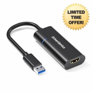 DriverGenius USB 3.0/2.0 to HDMI Video Converter Adapter - 1920x1080 HDMI Display External Graphics Video Card