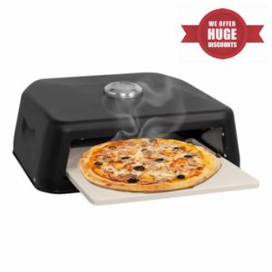 ADEPTNA BBQ Grill Top Pizza Oven with Thermometer - Portable Waterproof Multifunctional Pizza Maker for Picnics & Camping - Charcoal & Gas Barbecue Grills            [Energy Class A+++]