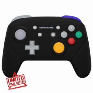 eXtremeRate Classic SwitchCube Style - Black Faceplate Backplate Handles for Nintendo Switch Pro Controller