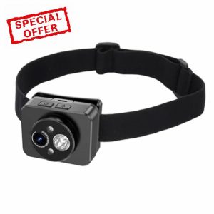 Head Mounted 1080P Action Camcorder With Bright LED For Cycling Climbing And Extremes Sports