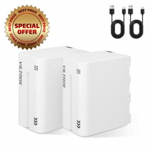 VILTROX NP-F970 Battery 2 Pack 6600mAh Replacement Battery for F970 F960 F950 F770 F750 F570 F550 F330