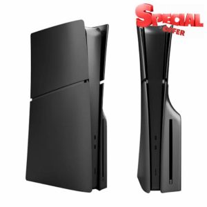 Wedorat FacePlates for PS5 Slim Disc Edition Cover Plate for PS5 Slim Premium ABS Replacement Plates Anti-Scratch Dustproof Protective Shell Case for Playstation 5 Slim Accessories Black