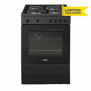 Willow WSE60BK 68L Freestanding Single Cavity Electric Cooker - Black            [Energy Class A]