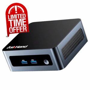 AskHand Mini PC mini Desktop Computer AMD Ryzen 7 5700U (8C/16T 4.3 GHz) 16GB DDR4 RAM 512GB NVME SSD