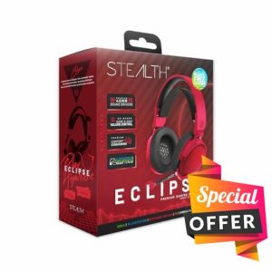 STEALTH ECLIPSE RED - Over Ear Stereo Gaming Headset Compatible with PS4