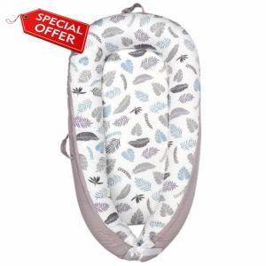 Newborn Lounger Pod Baby Lounger Pod Cotton Elastic Sleeping Cushion Bed Detachable Portable Crib for 0-18M Toddlers Style4