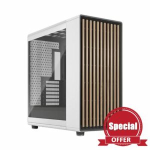 Fractal Design North XL Chalk White TG- three 140mm Aspect PWM fans included- Type C USB- EATX airflow full tower PC gaming case