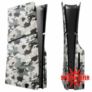 Wedorat FacePlates for PS5 Slim Disc Edition Cover Plate for PS5 Slim Premium ABS Replacement Plates Anti-Scratch Dustproof Protective Shell Case for Playstation 5 Slim Accessories Camouflage