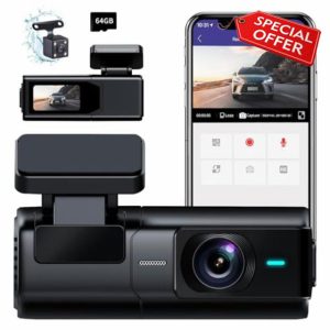 Dash Cam Front and Rear with 64GB SD Card