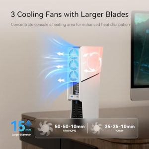 KIWIHOME PS5 Slim Fan with Auto Speed